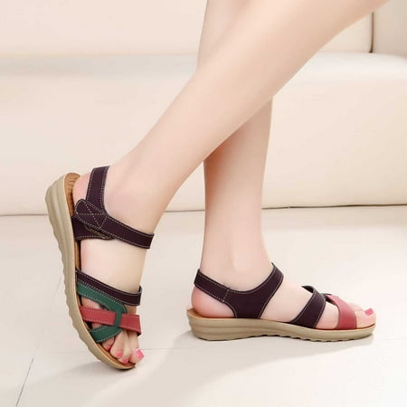 

Binmer Women s Ladies Girl Comfortable Non Slip Round Toe Sandals Soft Sole Flat Shoes