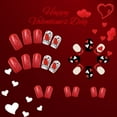 thumbnail image 6 of Square Press on Nail Valentine French Tip Fake Nail Glues on Nail Set Gifts, 6 of 7