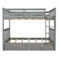 thumbnail image 6 of [Luckynote]Full-Over-Full Bunk Bed with Ladders and Two Storage Drawers (Gray), 6 of 10