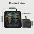 thumbnail image 3 of Skulls Gothic Day Of The Dead Skull Lovers Foldable Seat Cushion for Bleachers, Stadium Seats, Camping & Outdoor Events, Portable Lightweight Pad with Carabiner, 3 of 6