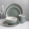 thumbnail image 5 of Stone Lain Serenity 16-Piece Stoneware Round Dinnerware, Service for 4, 2-Tone, Green and Cream, 5 of 6