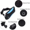 thumbnail image 3 of Riñonera con correa ajustable para el hombro (azul), riñonera impermeable para hombres y mujeres con orificio para auriculares para pasear perros, gimnasio, ciclismo, maratón, 3 of 5