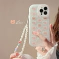 thumbnail image 5 of Compatible with iPhone 11 Pro Max Case Cover Cute Women,Bear Love Heart Pattern with Pearl Strap Bracelet Chain Sparkly Phone Case Camera Protect, 5 of 10