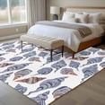 thumbnail image 5 of Summer Watercolor Style Washable Living Room Rugs 5'x7', Gray Ocean Starfish Coral Low Pile Throw Large Area Rugs Non-Slip Sturdy Edge Binding Carpet for Dining Room Bedside Kitchen, 5 of 9