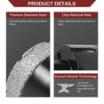 thumbnail image 3 of DAWOT 9-Piece Diamond Hole Saw Kit (6/8/10/13/19/35/45/65mm+Hex) for Glass Marble Granite Stone Porcelain Tile Ceramic Brick, 3 of 10