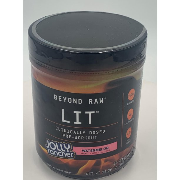 Beyond Raw Lit Pre Workout Powder Energy Drink Watermelon 30 Servings Walmart Com