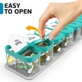 thumbnail image 4 of Huge Extra Large Pill Organizer — XL Daily Pill Box — 7 Day Am Pm Pill Case Jumbo Pill Container — Supplement Organizer — Twice A Day Big Pill Organizer, 4 of 6