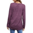 thumbnail image 4 of Fantaslook Long Sleeve Shirts for Women Crew Neck Casual Tunic Tops Lightweight Pullover, 4 of 8