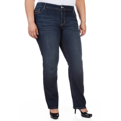 Faded Glory - Women's Plus-Size Straight Jeans - Walmart.com - Walmart.com