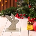 thumbnail image 4 of 10pcs Natural Wooden Bunny Chip Easter Gift Home Festival Supply 11.5 X 10 X 4.5 Cm Table Decorations Desk Craft, 4 of 10