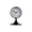 Black, variant on Qiweii Minimal Round Desk Clock - Silent Quartz Analog Table Clock with Pedestal Base, for Bedroom Office