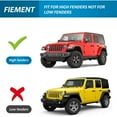thumbnail image 4 of Fenders Front & Rear Fenders Compatible with 2018-2024 Jeep Wrangler JL and JLU Unlimited Rubicon 4 Pcs(Only Fit High Clearance Fender Flares,Not for 4XE), 4 of 5
