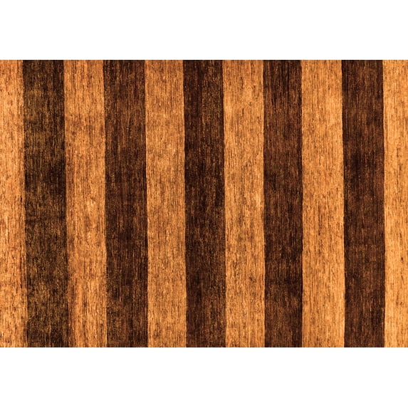 Ahgly Company Indoor Rectangle Abstract Orange Modern Area Rugs, 7' x 10'