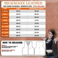 thumbnail image 3 of Milwaukee Leather Women's Distress Brown Leather V-Neck Motorcycle Rider Vest with Side Lace MLL4531 Medium, 3 of 10