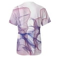 thumbnail image 4 of Womens Spring Summer Colorful Printed Short Sleeve O Neck T Shirt Top Women Long Sleeve Shirts Long Sleeve Layering Tops for Women Soft Shirt Women Women's Long Sleeve Tee Shirts Work Out Shirt Long, 4 of 5