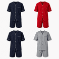 thumbnail image 5 of Up2date Fashion Men's Woven Short Sleeves Pajama Set with Shorts Lightweight Loungerwear, 5 of 6