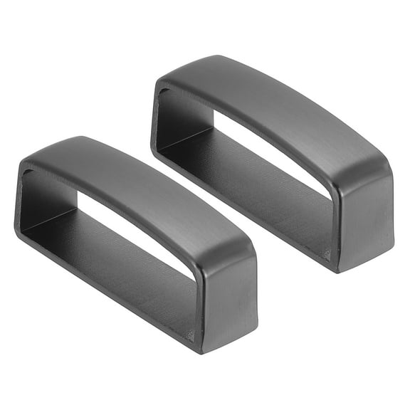 Uxcell 1 1/8 Inch 36mm Belt Loop Keepers, 2 Pack Alloy Belt Ring Men's Buckle for DIY Craft Belt Fixing, Black