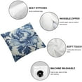 thumbnail image 4 of Acheng  Chinese Style Chinoiserie Blue and White Porcelain Floral Pillow Covers Farmhouse Canvas Cushion Covers Outdoor for Couch Chair Home Decor for Family Friends 2pcs 20x20in, 4 of 6