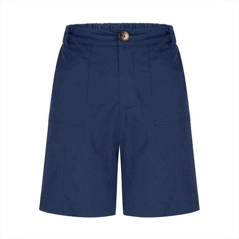 Ecqkame Summer Women's Casual Half Shorts Pants Solid Color High