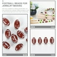 thumbnail image 3 of 20 Pcs Perles d'Équipe de Rugby Football pour Projets de Bricolage, 3 of 9