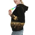 thumbnail image 2 of Kdxio Gold Glittering Stars Print Womens Oversized Hoodies Sweatshirts Hooded Pullover Tops Sweaters Casual-Medium, 2 of 7