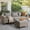 Dark Gray, variant on Ovios 4 Pieces Wicker Patio Furniture Sets Outdoor Conversation Sectional Sofa for Backyard Deck