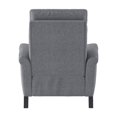 thumbnail image 5 of Aragon Gray Chenille Upholstered Push Back Reclining Chair, 5 of 7