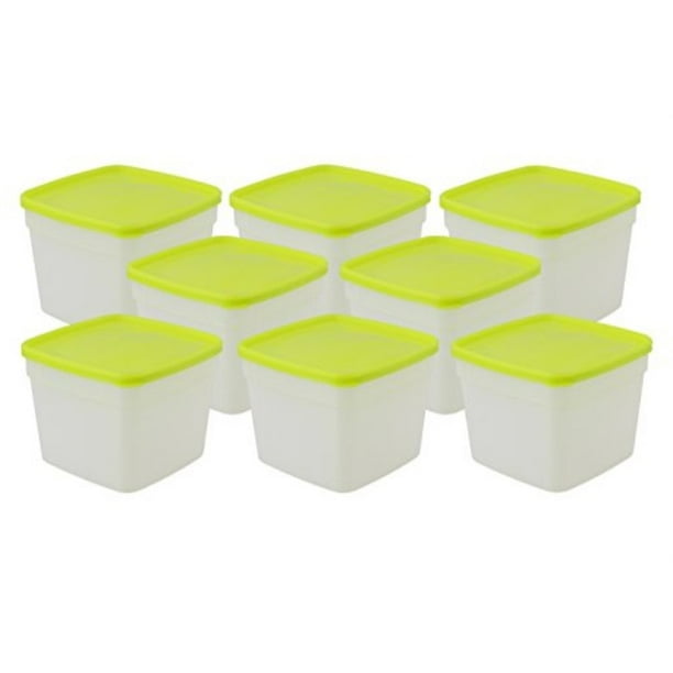 Arrow Plastic StorKeeper Freezer Storage Containers 1.5 Pint Set Of