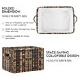 thumbnail image 2 of Yayeee 2 Pack Canvas Storage Basket with Handles for Shelves Fabric Bins Closet Organizer, Beige Geometric, 2 of 8