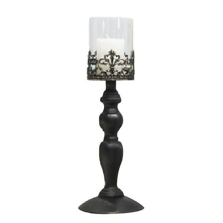 1 x Metal Candlesticks-Black Gold