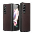 thumbnail image 1 of ELEHOLD for Samsung Galaxy Z Fold4 Folio Case with Toughened Glass, Luxury Leather Slim Design Raised Edges Anti-Scratch Camera & Screen Protection Ultra-Thin Case for Samsung Galaxy Z Fold4,Brown, 1 of 6