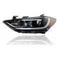 thumbnail image 4 of Headlight - Compatible/Replacement for '17-18 Hyundai Elantra Sedan Value/Eco/Limited (USA Built) - Halogen With LED Daytime Running Light - Pair, Set - 92102F3010, 92101F3010 - CAPA, 4 of 4