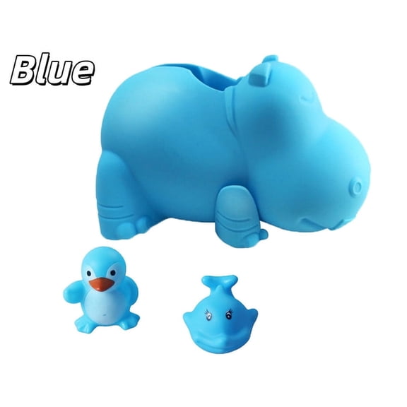 StarQualityBargain Baby Bathtub Spout Cover - Silicone Faucet Guard Protector For Kids Bath Safety, Blue Hippo Design, Soft & Safe