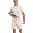 thumbnail image 7 of GINGTTO Men's Summer 2 Piece Short Set Casual Athletic Workout Outfits Loose Fit T-Shirt and Elastic Waist Shorts, 7 of 7