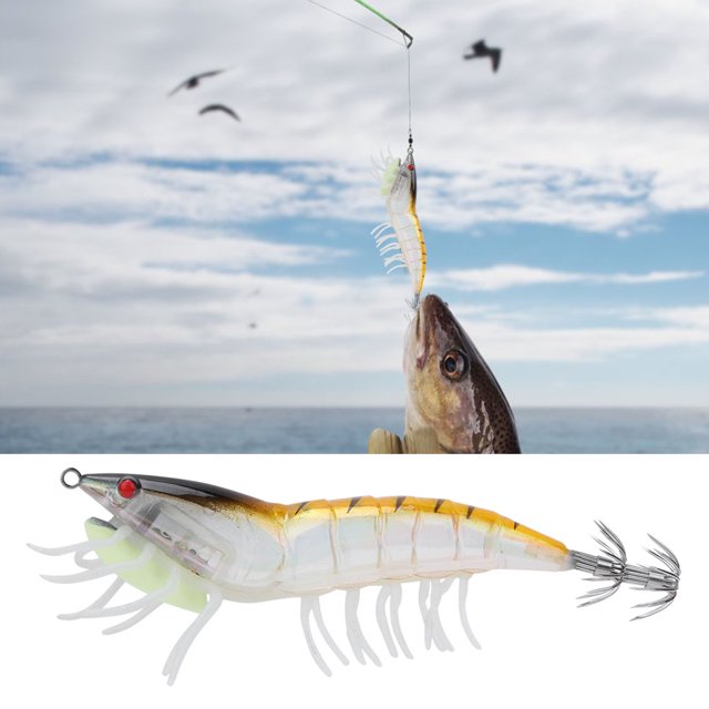 Señuelo De Aparejos De Pesca, Cebo De Camarones De Plástico ABS Realista Para Agua Salada ZAQW 001#