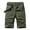 Olive Green, variant on WREESH Men's Casual Shorts Cargo Shorts Summer Fashion Solid Color Casual Shorts Athletic Shorts Cargo Shorts Black
