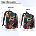 thumbnail image 3 of Picia Retro Bulldog Sunglasses Printed Canvas Daypack - Stylish and Durable Vintage Compact Backpack - Class, Work, Travel, or Laptop Bookbag,Organized Compartments-Medium, 3 of 6