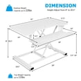 thumbnail image 2 of Gymax Sit to Stand Desk 32'' Standing Desk Converter Height Adjustable White, 2 of 10
