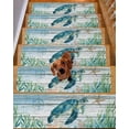 thumbnail image 2 of Stair Treads for Wooden Steps,Coastal Turtle Peel and Stick Stair Treads with Adhesive,Nautical Ocean Shells Seaweeds Starfish Non Slip Indoor Stairs Runner Rugs Mats for Elders Dogs 8"x30" 4PCS, 2 of 7