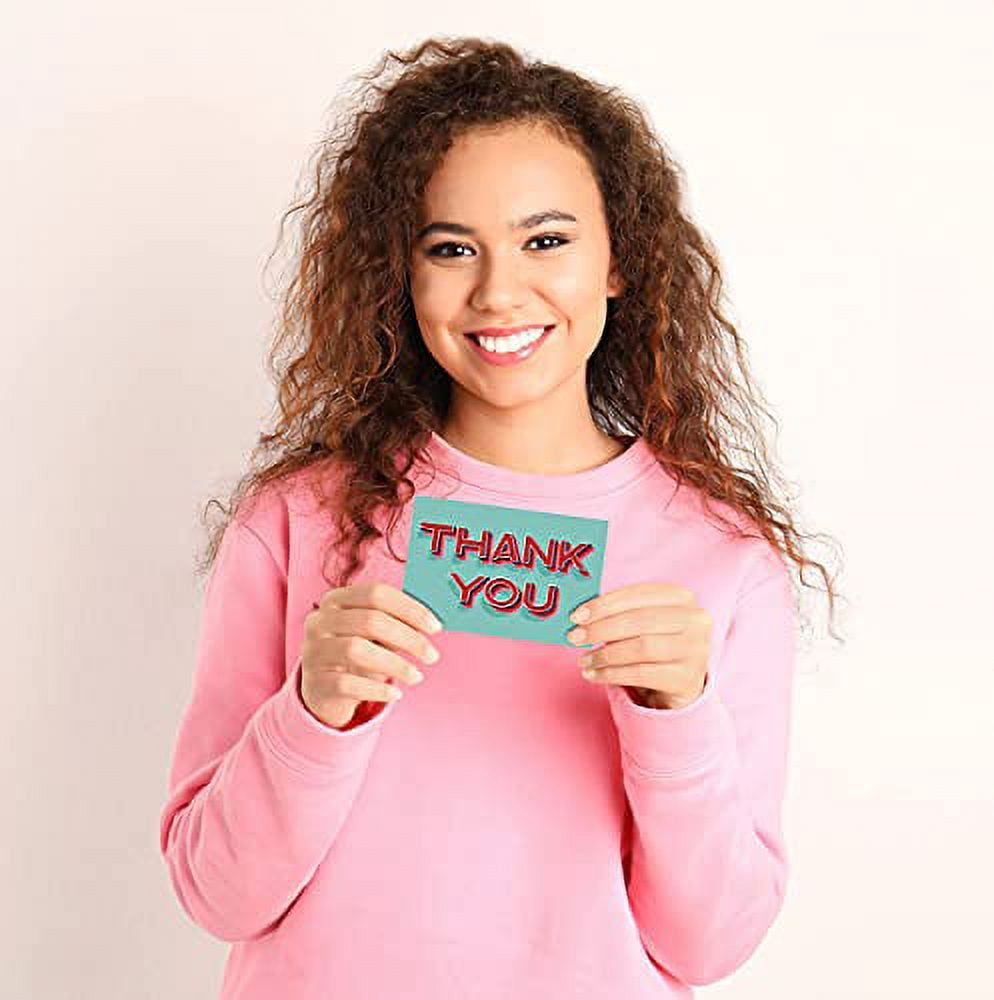 Better Office Products - Greeting card - 10.2 x 15.2 cm - thank you - assorted - pack of 100
