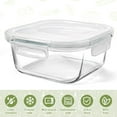 thumbnail image 2 of Glass Container Food Storage 24 oz, 3 Cup Small Glass Containers with Lids, Oven Safe Food Storage Containers, Freezer Containers for Kitchen, Take Out and To Go, Soup Container for Food Prep, 4 Pack, 2 of 5