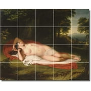Ceramic Tile Mural-Asher Durand Nudes Painting 27. 21.25" w x 17" h using (20) 4.25 x 4.25 ceramic tiles