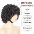 thumbnail image 4 of Peluca IMAYLI Afro Rose, pelo humano rizado Funmi, 20 cm, 180%, negro, 4 of 6