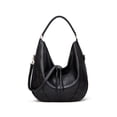 thumbnail image 1 of Qarigey Bolso de hombro de PU para mujer, para citas, escuela, oficina, compras, Picnic, viaje, almacenamiento de teléfono móvil, bolso de Bolsas de mensajero y de hombro Negro Qarigey AP012115-02, 1 of 6