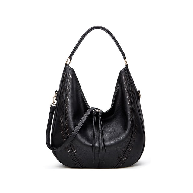 Qarigey Bolso de hombro de PU para mujer, para citas, escuela, oficina, compras, Picnic, viaje, almacenamiento de teléfono móvil, bolso de Bolsas de mensajero y de hombro Negro Qarigey AP012115-02