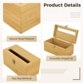 thumbnail image 3 of Wooden Trash Bag Dispenser, Rectangular Plastic Bags Holder with Hinged Lid, Wall Mounted Trash Bag Organizer Storage for Kitchen, Pantry, Utility Room, 3 of 5
