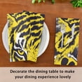 thumbnail image 6 of Napkin Satin Napkin 20*20Inchx4 Kitchen Towel Dinner Plate Towel Decorative Towel Napkin Tea Towel Suitable For Kitchen Table Yellow Eyed Tiger, 6 of 8