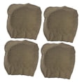 thumbnail image 1 of 4 Uds. de asiento de silla de comedor Jacquard, cojín de asiento de silla tapizado antipolvo lavable extraíble, se la la adaptaciónción a 15,7-20 pulgadas café Macarena Funda elástica para silla de comedor, 1 of 3