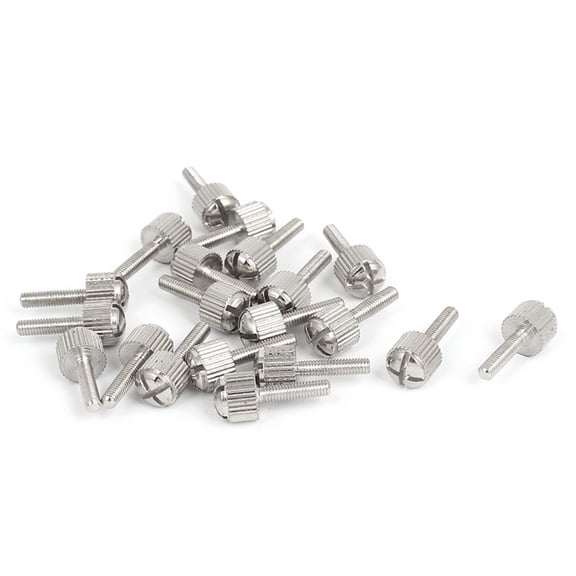 Computer PC Case Metal Knurled Head Thumb Screws M3x12mm 20pcs