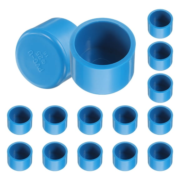 20 Pcs PVC Pipe End Cap Fitting, 25mm/1" ID Furniture Grade Pipe End Cap, Blue